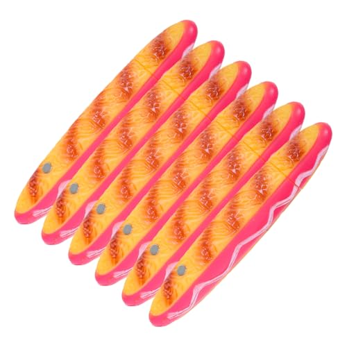 Lurrose 6 Stück Hot Dog Kugelschreiber mit Stabilem Kunststoffgehäuse Realistische Lebensmittel-optik Sanftes Schreibverhalten Lustige Schreibgeräte für Schüler und Schulanfang von Lurrose