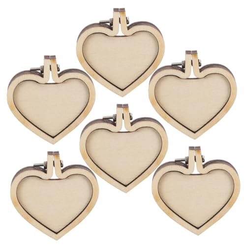 Lurrose 6 Stück Mini Holz Stickrahmen Herzform Natürliche Holzoptik Leicht Zusammenbaubar Dekorativer Ring für Diy Schmuck Anhänger und Schlüsselanhänger Lurrose 6 Stück Mini Holz Stickrahmen Herzform Natürliche Holzoptik Leicht Zusammenbaubar Dekorativer Ring für Diy Schmuck Anhänger und Schlüsselanhänger von Lurrose