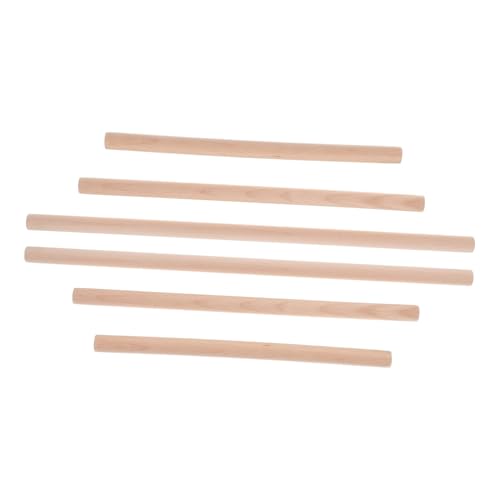 Lurrose 6 Stück Runde Stäbe Holzhandwerk Holzstäbchen Naturholz Bastelstäbchen Holzscheite Zum Dekorieren Kleine Holzscheite Für Vasen Holzdeko Scheite Dekorative Kaminscheite von Lurrose