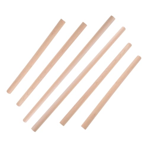 Lurrose 6 Stück Runder Stab Gobelin-aufhängestange Bastelstäbchen Aus Naturholz Wandteppichrahmen Dekorative Baumstämme Holzhandwerk Holzzweige Für Diy Treibholz Zum Basteln Beige Buche von Lurrose