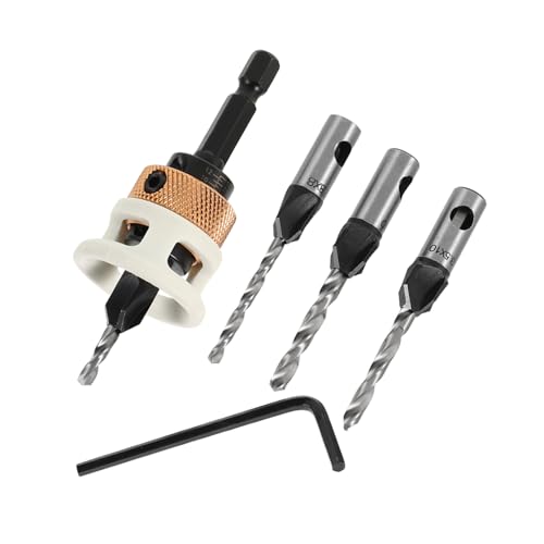 Lurrose 6 Stück Senkbohrer Holzbearbeitungswerkzeuge Schrankinstallationswerkzeuge Verstellbarer Bohrer Holzspalter-bohrer Senker-tiefenanschlag Holz Arbeiten Kohlenstoffstahl Lurrose 6 Stück Senkbohrer Holzbearbeitungswerkzeuge Schrankinstallationswerkzeuge Verstellbarer Bohrer Holzspalter-bohrer Senker-tiefenanschlag Holz Arbeiten Kohlenstoffstahl von Lurrose