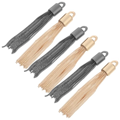 Lurrose 6 Stück Teiliges Metall-taschenanhänger- Langlebige Mini-Quasten als Schmuck Taschenanhänger Widerstandsfähige Handtaschendekoration Einfache Befestigung Eleganter Lurrose 6 Stück Teiliges Metall-taschenanhänger- Langlebige Mini-Quasten als Schmuck Taschenanhänger Widerstandsfähige Handtaschendekoration Einfache Befestigung Eleganter von Lurrose