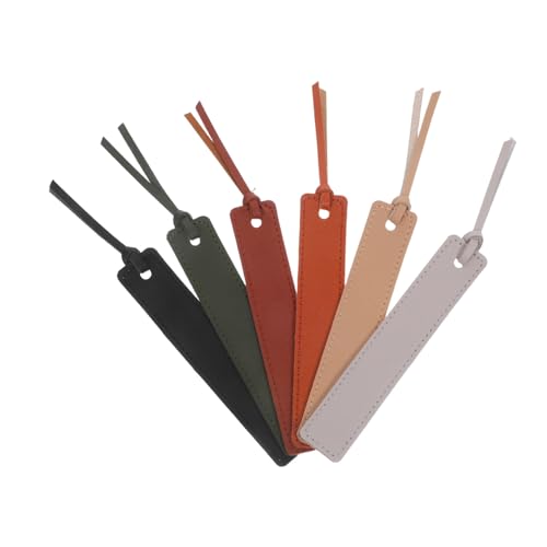 Lurrose 6 Stück Teiliges Pu leder Lesezeichen mit Lederband Vintage Seitenmarker Flexible und Strapazierfähige Bookmarks für Frauen und Buchliebhaber Praktisches Lesezubehör für Leser und Lurrose 6 Stück Teiliges Pu leder Lesezeichen mit Lederband Vintage Seitenmarker Flexible und Strapazierfähige Bookmarks für Frauen und Buchliebhaber Praktisches Lesezubehör für Leser und von Lurrose