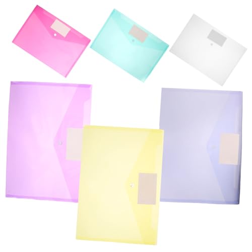 Lurrose 6 Stück Teiliges Transparente Dokumententaschen mit Verstärktem Druckknopf Farblich Sortiert Blau Grün Gelb Vielseitige Büro Organizer für Dokumente und Belege Lurrose 6 Stück Teiliges Transparente Dokumententaschen mit Verstärktem Druckknopf Farblich Sortiert Blau Grün Gelb Vielseitige Büro Organizer für Dokumente und Belege von Lurrose