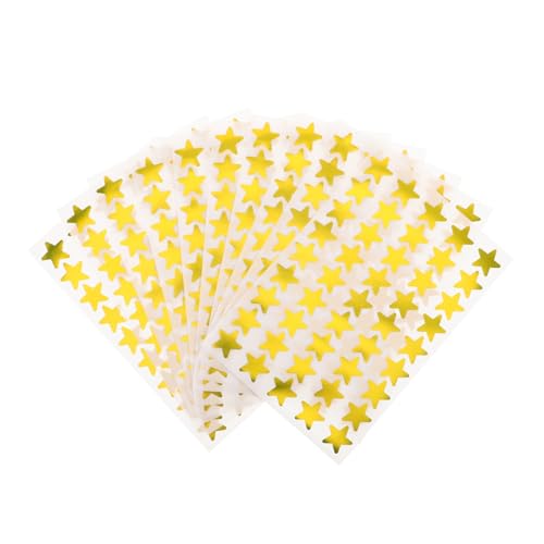 Lurrose 60 Blatt Selbstklebende Glänzende Sterne für Kleine Goldene Belohnungsaufkleber für Lehrer Klassenzimmer und Heimgebrauch von Lurrose