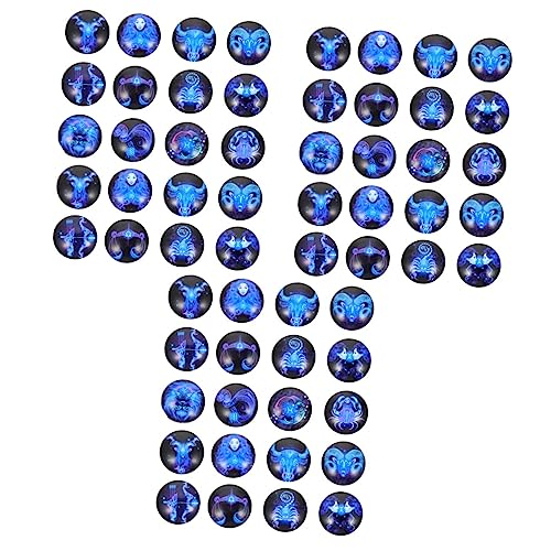 Lurrose 60 Stk Zeit-Edelstein-Patch runder Aufkleber flache Rückseite Schlüsselanhänger graceling Schmuck Glaskuppelflecken Edelsteinpatches für DIY Kunsthandwerk hängender Stift 3d von Lurrose