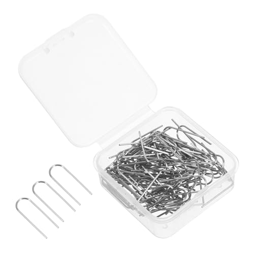 Lurrose 60 Stück Biegeringe aus Hochtemperatur-Nichromdraht mit Aufbewahrungsbox, U-förmige Haken für DIY-Keramikofen, Anhänger, Ornamente, Glas-Fusing-Zubehör von Lurrose