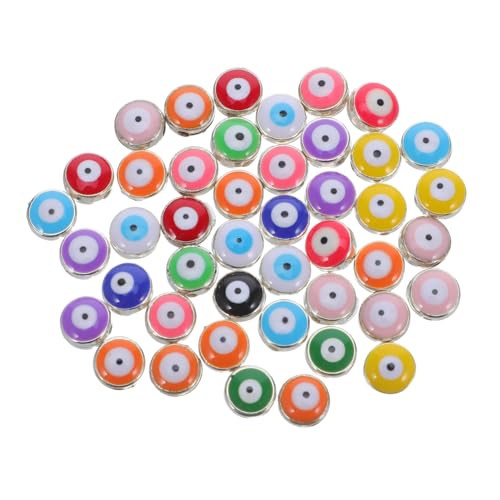 Lurrose 60 Stück Flache Runde Resin Charms Lose Spacer Beads für Schmuck Armbänder Ohrringe und Bastelprojekte Lurrose 60 Stück Flache Runde Resin Charms Lose Spacer Beads für Schmuck Armbänder Ohrringe und Bastelprojekte von Lurrose