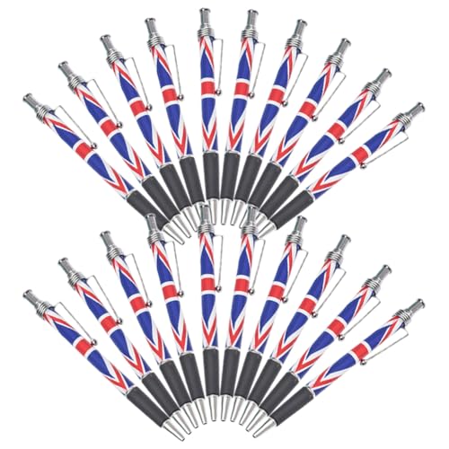 Lurrose 60 Stück Flaggen-Kugelschreiber: Kugelschreiber mit britischer Flagge, komfortabler Griff, schwarze Tinte – patriotischer Schreibstift für Büro, Schule und Home-Office Lurrose 60 Stück Flaggen-Kugelschreiber: Kugelschreiber mit britischer Flagge, komfortabler Griff, schwarze Tinte – patriotischer Schreibstift für Büro, Schule und Home-Office von Lurrose