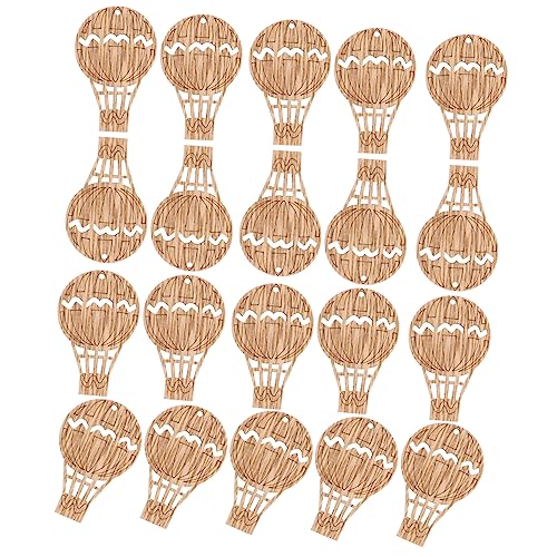 Lurrose 60 Holz DIY Bastelarbeiten Heißluftballon Holzausschnitte Holzornamente von Lurrose