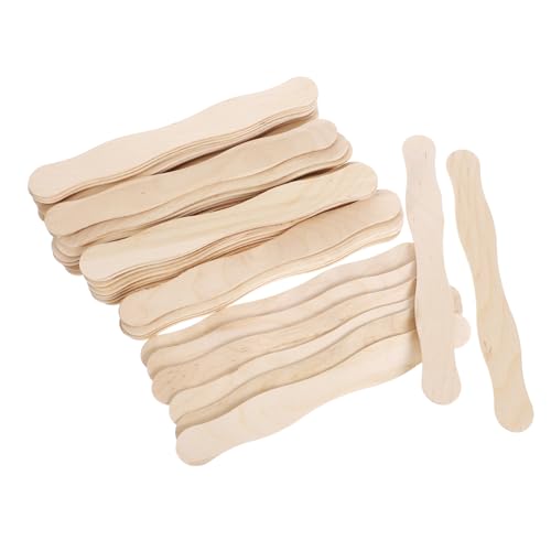 Lurrose 60 Stück Holzfächer Griffe Rundes Fan Zubehör für DIY Handfächer Hochzeitsdeko Tragbar Robust von Lurrose