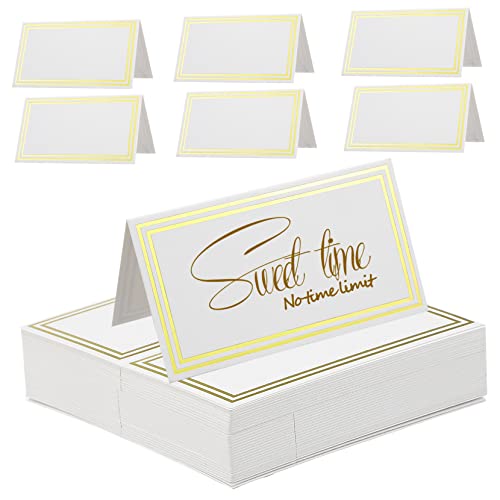 Lurrose 60 Stück Karte Einladungen Place Card steht knackiger Wandständer für Hochzeit Tischnummern Hochzeit Rezeption einweihungsparty wedding card hochzeitsdekoration feierstahl Papier von Lurrose