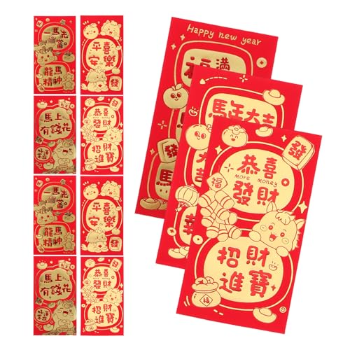 Lurrose 60 Stück Rote Umschläge Jahr Des Pferdes Chinesische Hongbao Geldumschläge für Frühlingsfest Glücksbringer Vielseitig für Hochzeiten und Neujahrsfeier Lurrose 60 Stück Rote Umschläge Jahr Des Pferdes Chinesische Hongbao Geldumschläge für Frühlingsfest Glücksbringer Vielseitig für Hochzeiten und Neujahrsfeier von Lurrose