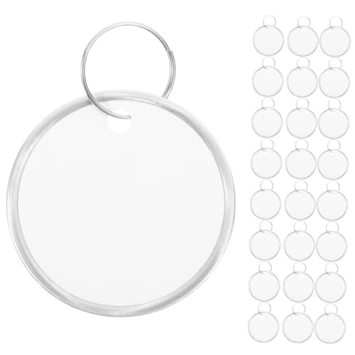 Lurrose 60 Stück Runde Papier Schlüsselanhänger mit Metallringen Beschreibbare Etiketten für Zuhause Reisen und Büro zur Kennzeichnung von Gepäck Schlüsseln und Schmuck von Lurrose