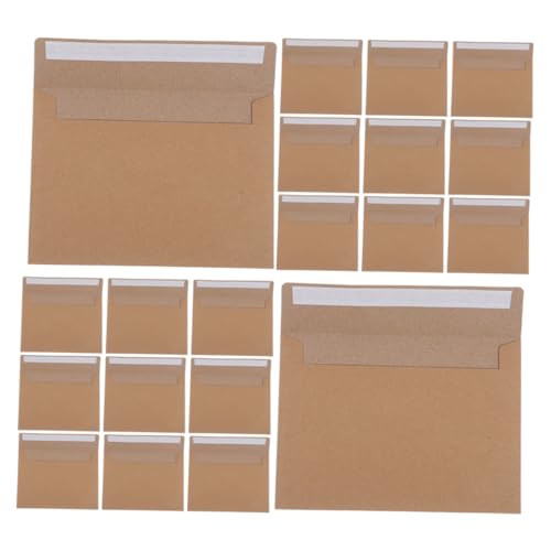 Lurrose 60 Stück Selbstklebende Kraftpapier Umschläge Braun Robuste Versandtaschen für Hochzeits Einladungskarten Vielseitig Einsetzbar für Büro Geschäft und Partyeinladungen von Lurrose
