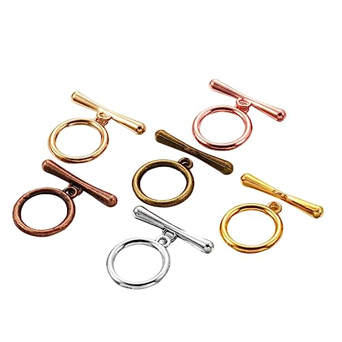 Lurrose 60 Stück -Taste retro styles armband zubehör schlüsselhalsband Geschenkidee Halskette Zubehör Verschlüsse machen Antiquität für Schmuckzubehör Schmuckversorgung Zinklegierung? von Lurrose