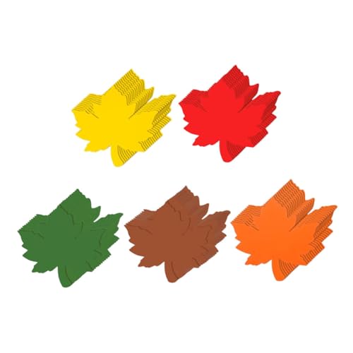 Lurrose 60 Stück Teiliges Ahornblatt dekorationen aus Stabilem Karton mit Klebepunkten Herbstliche Thanksgiving bastelvorlagen für Klassenzimmer wandaufkleber Bulletin Board von Lurrose