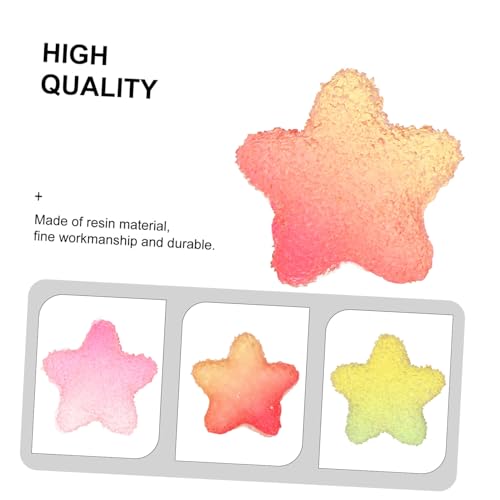 Lurrose 60 Stück Teiliges Resin Stern Charms Bunte Sterne für DIY Handyhüllen Dekoration Leichte Langlebige Kunststoffverzierung für Basteln Schmuck und Scrapbooking von Lurrose