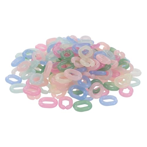Lurrose 600 Stück Acryl Linkringe Oval Bunte DIY Verbindungsschließen Leicht Offene Verbindungsringe Für Schmuckherstellung Halsketten Armbänder Schlüsselanhänger von Lurrose