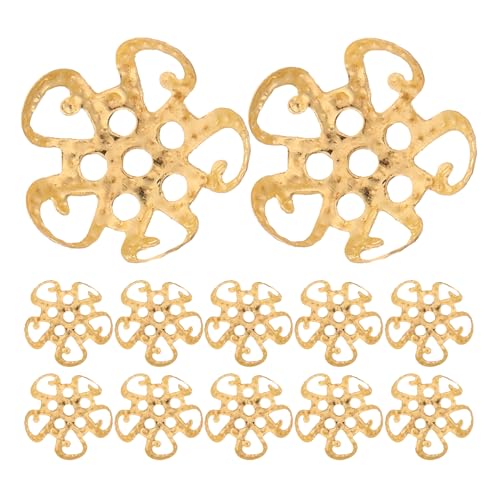 Lurrose 600 Stück Blumenperlen-Abstandshalter: Blumenperlenkappen, Endkappen, hohler Schmuck-Abstandshalter für DIY-Bastelarbeiten, Ohrringe, Armbänder, Halsketten, Schmuckhandwerk von Lurrose