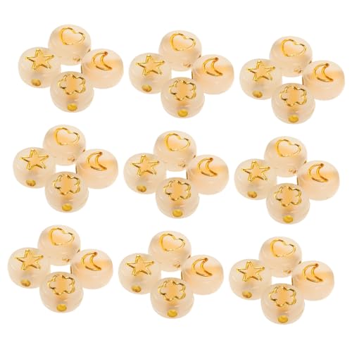 Lurrose 600 Stück Leuchtende Acrylperlen Flach mit Stern Mond Herz Blütenformen Langlebig Leicht für Armband Halskette Diy Schmuckherstellung Lurrose 600 Stück Leuchtende Acrylperlen Flach mit Stern Mond Herz Blütenformen Langlebig Leicht für Armband Halskette Diy Schmuckherstellung von Lurrose