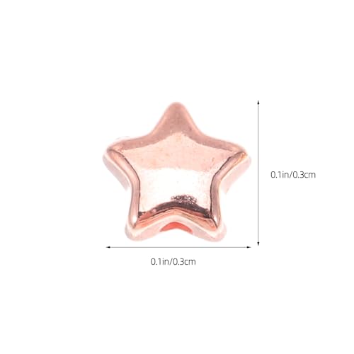 Lurrose 600 Stück Sternförmige Abstandsperlen: Kunststoff-Sternknöpfe zum Basteln – Lose Perlen mit großem Loch – Weihnachtsschmuckherstellung, DIY-Halskette, Armband, Ohrring, Anhänger, 6 mm von Lurrose