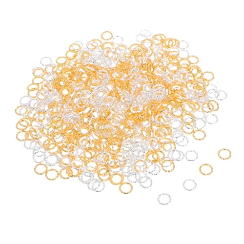 Lurrose 600 Stück Twisted Open Jump Rings Gold Silber Drahtverbinder Schmuckzubehör DIY für Ohrringe Armbänder Halsketten Handgemacht Zubehör Lurrose 600 Stück Twisted Open Jump Rings Gold Silber Drahtverbinder Schmuckzubehör DIY für Ohrringe Armbänder Halsketten Handgemacht Zubehör von Lurrose