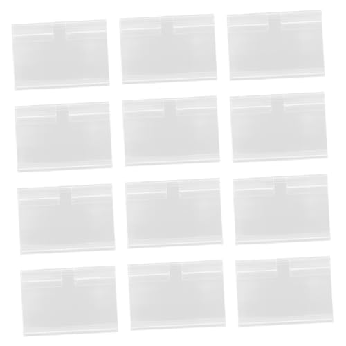 Lurrose 60Sätze Transparente Etikettenhalter aus Kunststoff für Regale und Körbe Praktische Clips für Warenanzeigen Supermärkten Einfach zu Aktualisieren Langlebig von Lurrose
