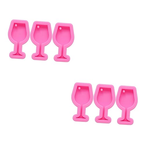 Lurrose 6stücke Silikonform Für Goblet Cup Schlüsselanhänger Flexible Epoxidharz Gießform Mit Loch Für Schmuck Und Langlebig Und Leicht Zu Reinigen von Lurrose