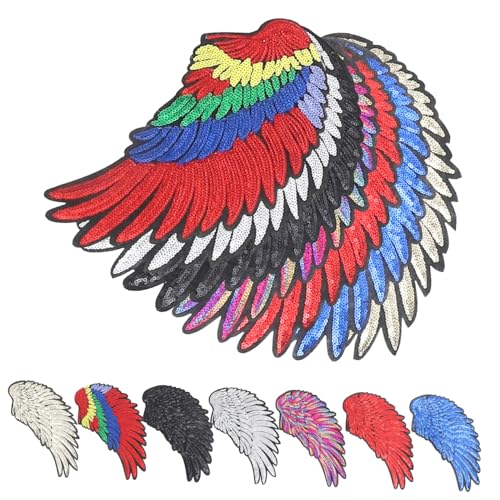 Lurrose 7 Paare Stoff Flicken Für Bekleidung Stickerei Kleidungsflicken Flügel-design-kleidungsapplikation Flecken Gestickte Aufnäher Appliziertes Gestickter Flügelaufnäher Polyester Lurrose 7 Paare Stoff Flicken Für Bekleidung Stickerei Kleidungsflicken Flügel-design-kleidungsapplikation Flecken Gestickte Aufnäher Appliziertes Gestickter Flügelaufnäher Polyester von Lurrose