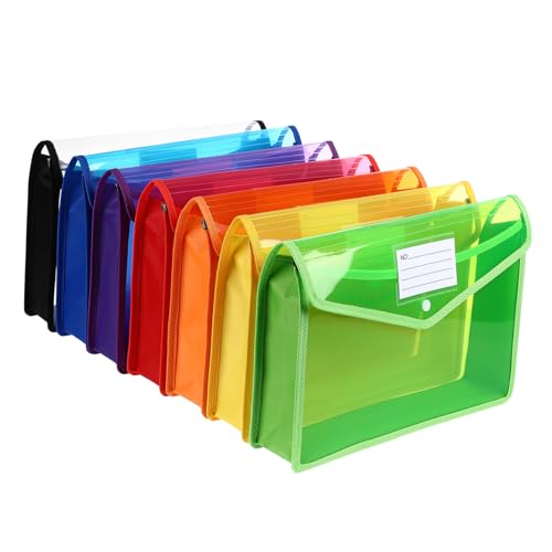 Lurrose 7 Stück Teiliges Transparente Dokumentenhüllen aus Dickem PP mit Druckknopfverschluss Widerstandsfähige Kunststoff Ordner für Büro Schule und Persönliche Organisation Klare Mappe Lurrose 7 Stück Teiliges Transparente Dokumentenhüllen aus Dickem PP mit Druckknopfverschluss Widerstandsfähige Kunststoff Ordner für Büro Schule und Persönliche Organisation Klare Mappe von Lurrose