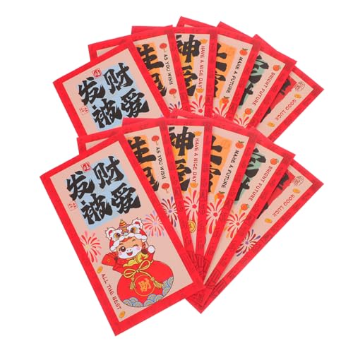 Lurrose 72 Stück Rote Umschläge für das Frühlings fest roter Hongbao Bargeld rotes Paket chinesisches Hong-Bao Frühling Festival Red Envelope Neujahr Hongbao Papier von Lurrose