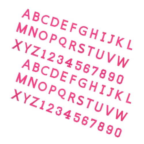 Lurrose 72 Stück Teiliges Buchstaben Zahlen Patches Bestickt A z Applikationen für Kleidung Jeans Hüte Socken Einfach Anzubringen Vielseitig für DIY und Textilreparaturen von Lurrose