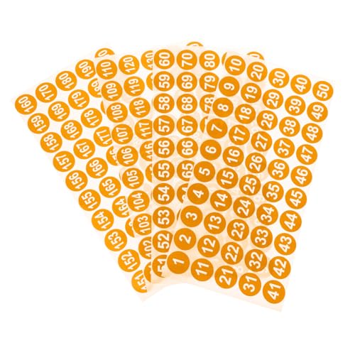 Lurrose 8 Blatt Runde Zahlenaufkleber Wasserfeste Selbstklebende Nummern für Mülltonnen Werkzeugkisten und Orangefarbene Aufkleber für Einfache Kennzeichnung und Organisation Lurrose 8 Blatt Runde Zahlenaufkleber Wasserfeste Selbstklebende Nummern für Mülltonnen Werkzeugkisten und Orangefarbene Aufkleber für Einfache Kennzeichnung und Organisation von Lurrose