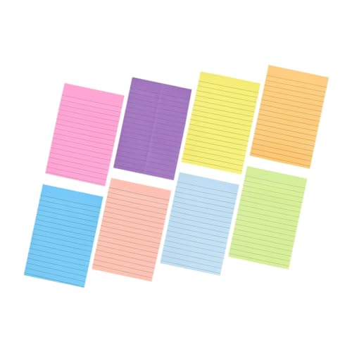 Lurrose 8 Erinnerungsnotiz Notizblock-memo Selbstklebende Klebriges Pastell Mini-notizblöcke To-do-listenplaner To-do-listen-notizblöcke Linierte Notizblöcke Papier Zubehör Büro Haushalt von Lurrose