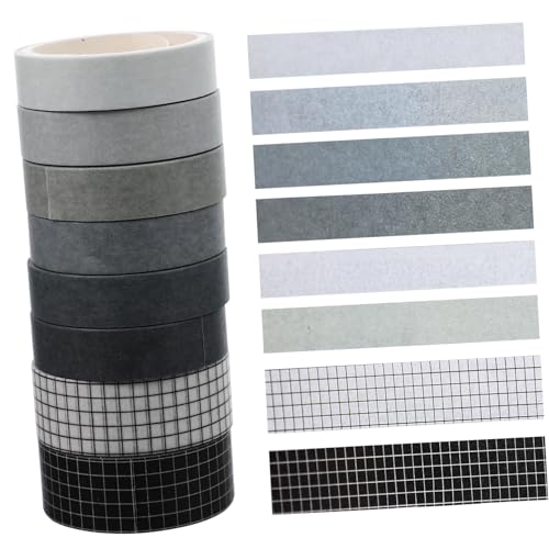 Lurrose Washi-klebebänder Zum Basteln Set mit 8 Rollen Selbstklebende Papierbänder für Tagebücher Lurrose Washi-klebebänder Zum Basteln Set mit 8 Rollen Selbstklebende Papierbänder für Tagebücher von Lurrose