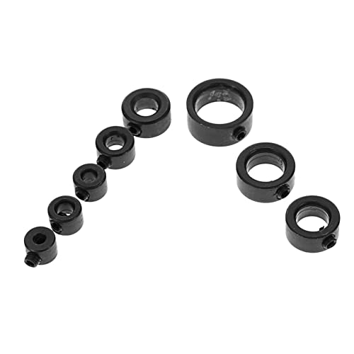 Lurrose 8 Stück Begrenzungsring schanierbohrerset bohrset bohrer halter Schlüssel Bohrerpositionierer aus Metall Bohrerring für die Holzbearbeitung Stahl mit hohem Kohlenstoffgehalt Black von Lurrose