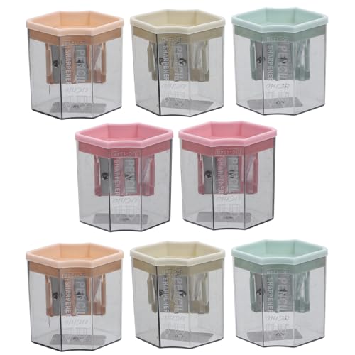 Lurrose 8 Stück Bleistiftspitzer dosenspitzer bleistift anspitzer Bleistiftschärfer bleistift spitzmaschine pencil sharpener Mini-Anspitzer für Bleistifte Handspitzer für Abs von Lurrose