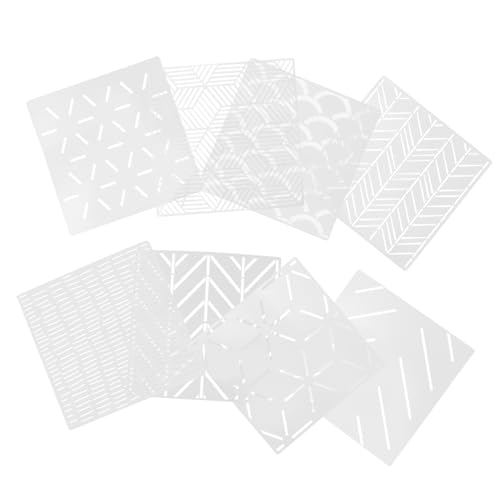 Lurrose 8 Stück Geometrische Wandvorlage Nummer Schablone Wohnkultur Große Buchstabenschablonen Geometrische Schablone Geometrische Malschablone Wände Für Weiß Umweltschutz von Lurrose