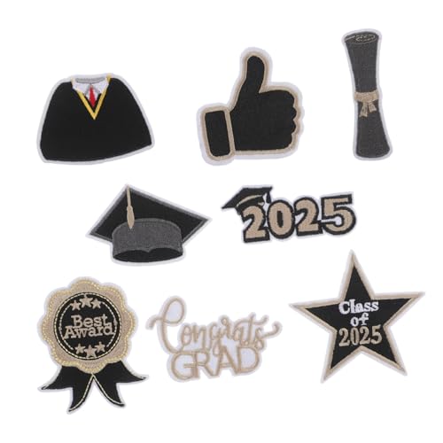 Lurrose 8 Stück Teiliges Aufbügelbare Schwarze Gold Stickerei Patches für Kleidung Hüte Taschen Strapazierfähige Bestickte Bügelflicken mit Kleberückseite Geeignet für Abschlussfeier Lurrose 8 Stück Teiliges Aufbügelbare Schwarze Gold Stickerei Patches für Kleidung Hüte Taschen Strapazierfähige Bestickte Bügelflicken mit Kleberückseite Geeignet für Abschlussfeier von Lurrose