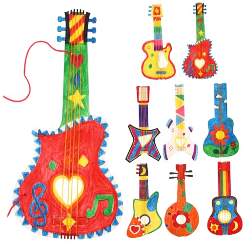 Lurrose 8 Stück Unfertige Holzgitarren Ausschnitte Vielfältige Holzformen für Kreative Bastelprojekte für Partys Geburtstagsdekorationen und Gestaltung Lurrose 8 Stück Unfertige Holzgitarren Ausschnitte Vielfältige Holzformen für Kreative Bastelprojekte für Partys Geburtstagsdekorationen und Gestaltung von Lurrose