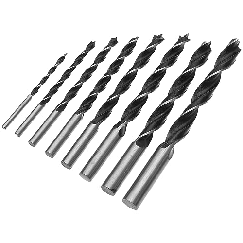 Lurrose 8-teiliges Set Holzbohrer-set Holzbearbeitung Hoch Steinbohrer Kleine Bohrer Multi-point-bohrer Bohrer Aus Stahl Bohrer Für Holz Schlagbohrer Black Rostfreier Stahl von Lurrose