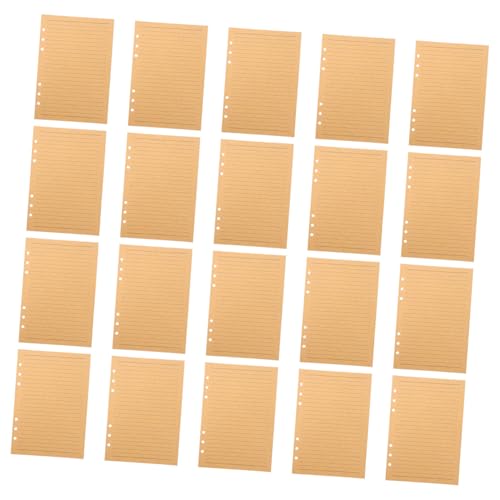 Lurrose 80 Blatt Nachfüllpapier aus Kraftpapier Liniert Langlebig und Vielseitig für Notizbücher Tagebücher und Kreative Projekte Kompatibel mit Ordnern von Lurrose