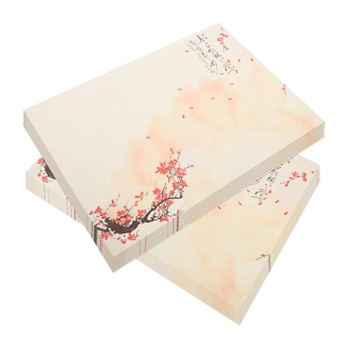 Lurrose 80 Blatt Pflaumenblüten-briefpapier Liniertes Papier Alt Aussehendes Papier Altes Schreibpapier Schreibwaren Briefpapier Vintage Briefpapier Pergamentpapier Briefe Lurrose 80 Blatt Pflaumenblüten-briefpapier Liniertes Papier Alt Aussehendes Papier Altes Schreibpapier Schreibwaren Briefpapier Vintage Briefpapier Pergamentpapier Briefe von Lurrose