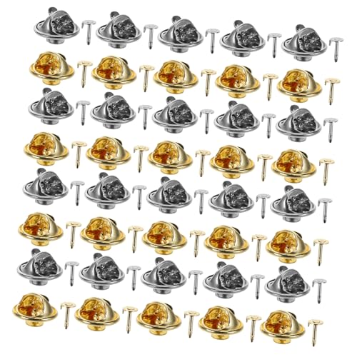 Lurrose 80 Satz Schmetterlingsverschluss Pins Teilig für Krawatten und Motorradbremshebel mit Goldenen und Silbernen Kappen für Bastelarbeiten und Schmuckherstellung Lurrose 80 Satz Schmetterlingsverschluss Pins Teilig für Krawatten und Motorradbremshebel mit Goldenen und Silbernen Kappen für Bastelarbeiten und Schmuckherstellung von Lurrose