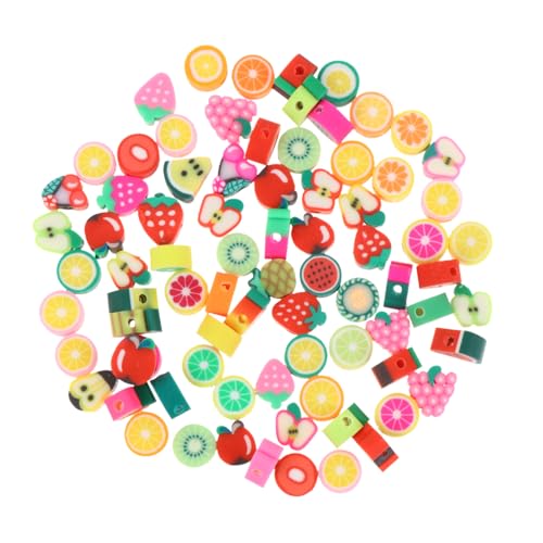 Lurrose 80 Stück Bunte Diy Soft Tonperlen für Schmuckherstellung Gemischte Cartoon Designs für Armbänder und Kreative Bastelprojekte von Lurrose
