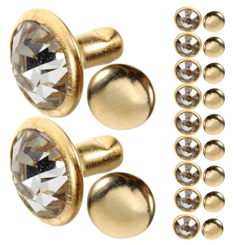 Lurrose 80 Stück dekorative Nieten: 8 mm funkelnde Kristallnieten zum Selbermachen – Strassnieten für Schuhe, Hüte und Taschen, Kleider und Geldbörsendekoration von Lurrose