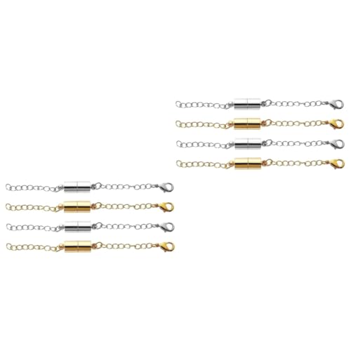 Lurrose 8paare Kettenverlängerungen Mit Karabiner Verschlüssen Für Halsketten Und Armbänder Magnetverschluss Schmuckzubehör Für Schmuckherstellung von Lurrose