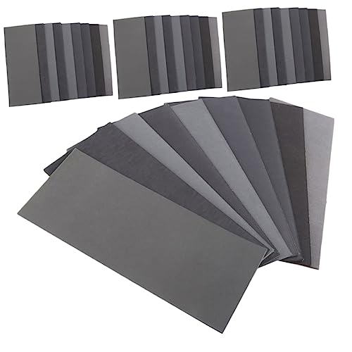 Lurrose 90Stücke Teiliges Sandpapierset Schleifpapierblätter Für Holz Vielseitig Einsetzbar Für Möbel Und Autopolitur Wasser Und Trockengeeignet von Lurrose