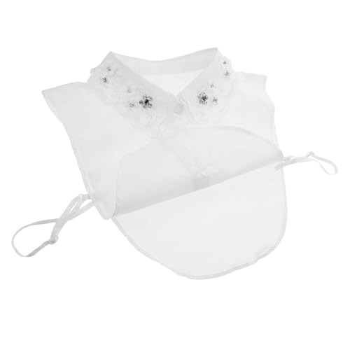 Lurrose Abnehmbarer Falscher Kragen Damen Baumwolle Halbblusenkragen Stil Rüschenkragen Modisches Accessoire für Frühling Herbst Schule Party Lurrose Abnehmbarer Falscher Kragen Damen Baumwolle Halbblusenkragen Stil Rüschenkragen Modisches Accessoire für Frühling Herbst Schule Party von Lurrose